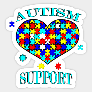 Autism Awareness Shirt & Gifts Quote Autism Support Gift Puzzle Heart Sticker